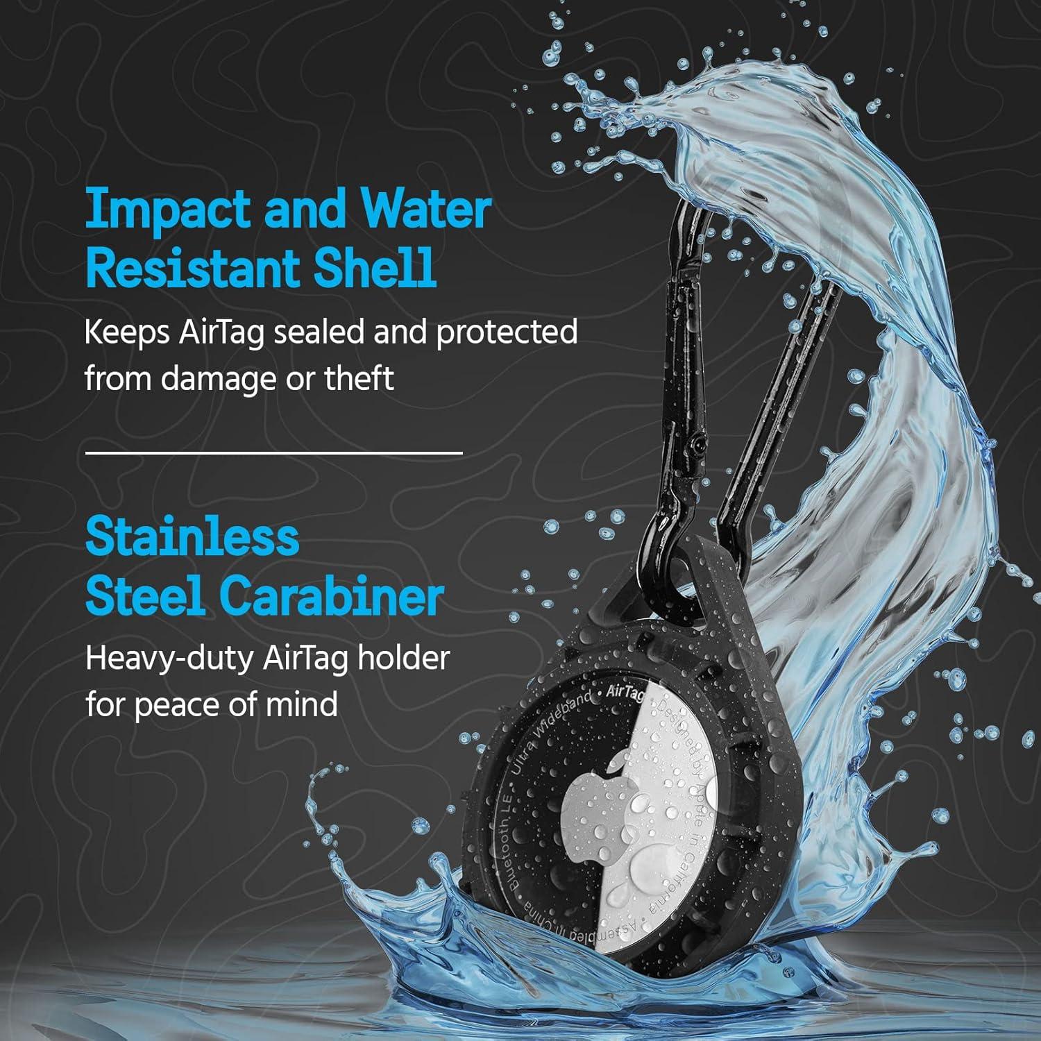 Funda Pelican Protector para Apple AirTag con Clip Carabiner