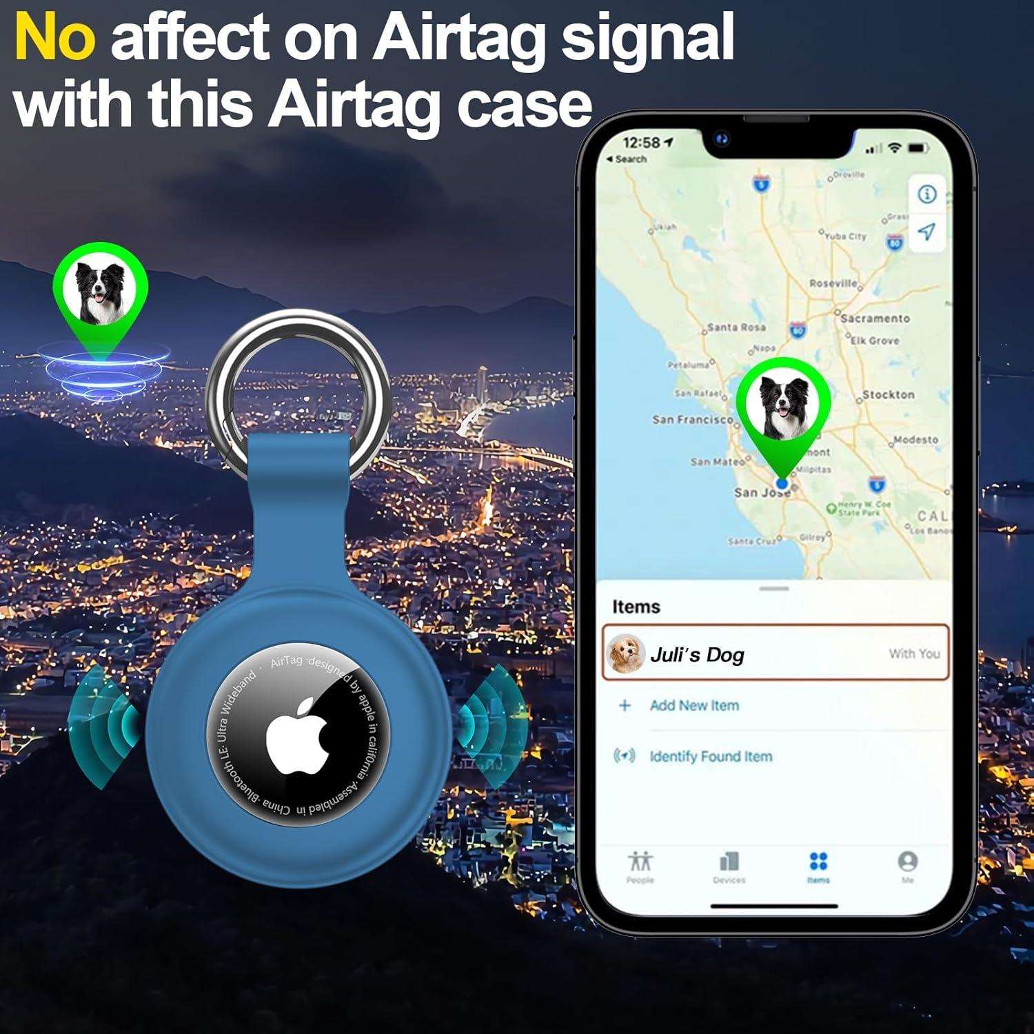 Funda Impermeable Lanteso para AirTag - Soporte Llavero GPS