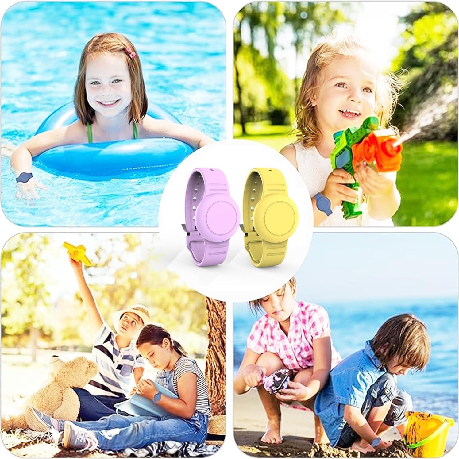 Pulsera AirTag Impermeable YUEYINGMG para Niños 2Pack