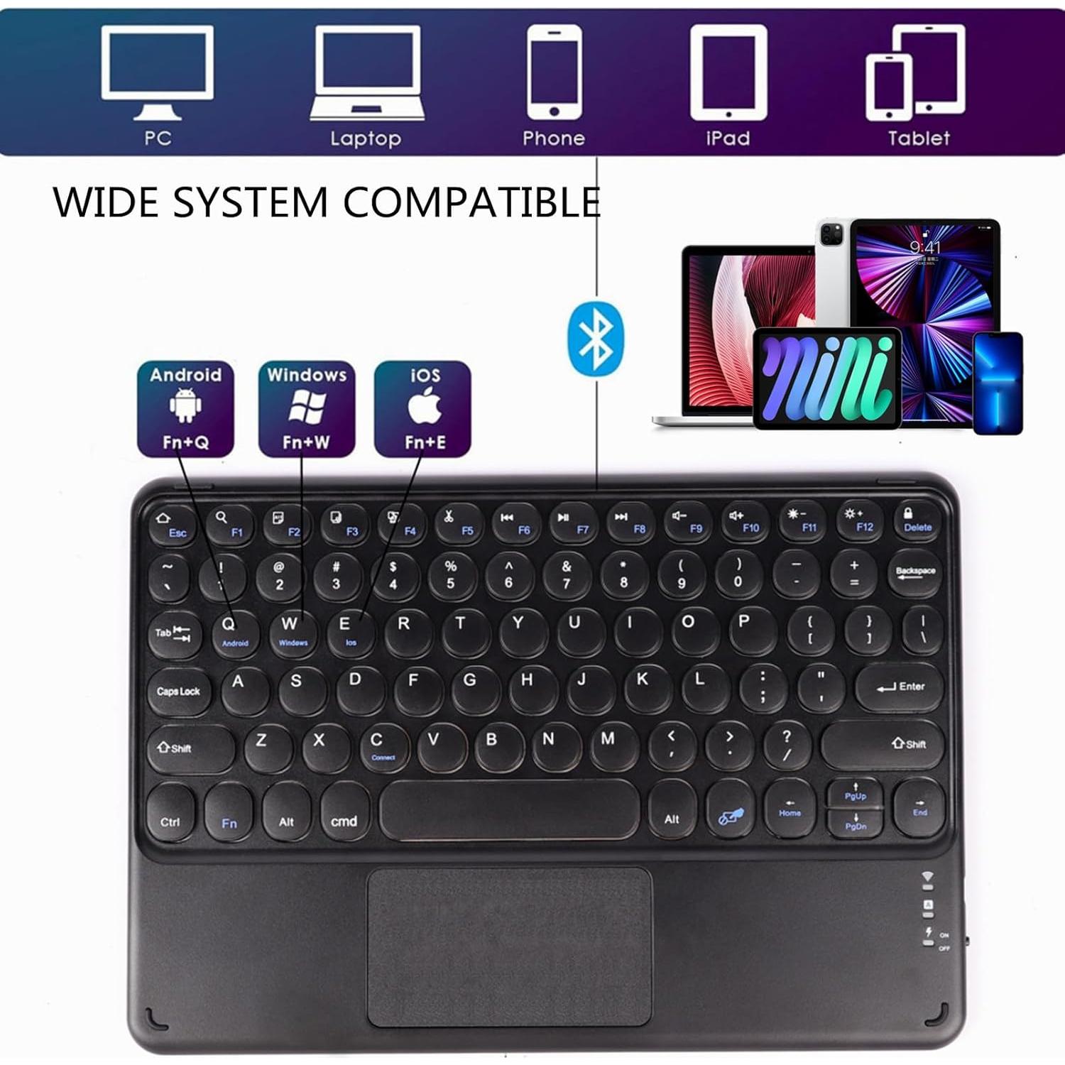 Teclado Bluetooth Inalámbrico Sunffice con Touchpad 243x170mm