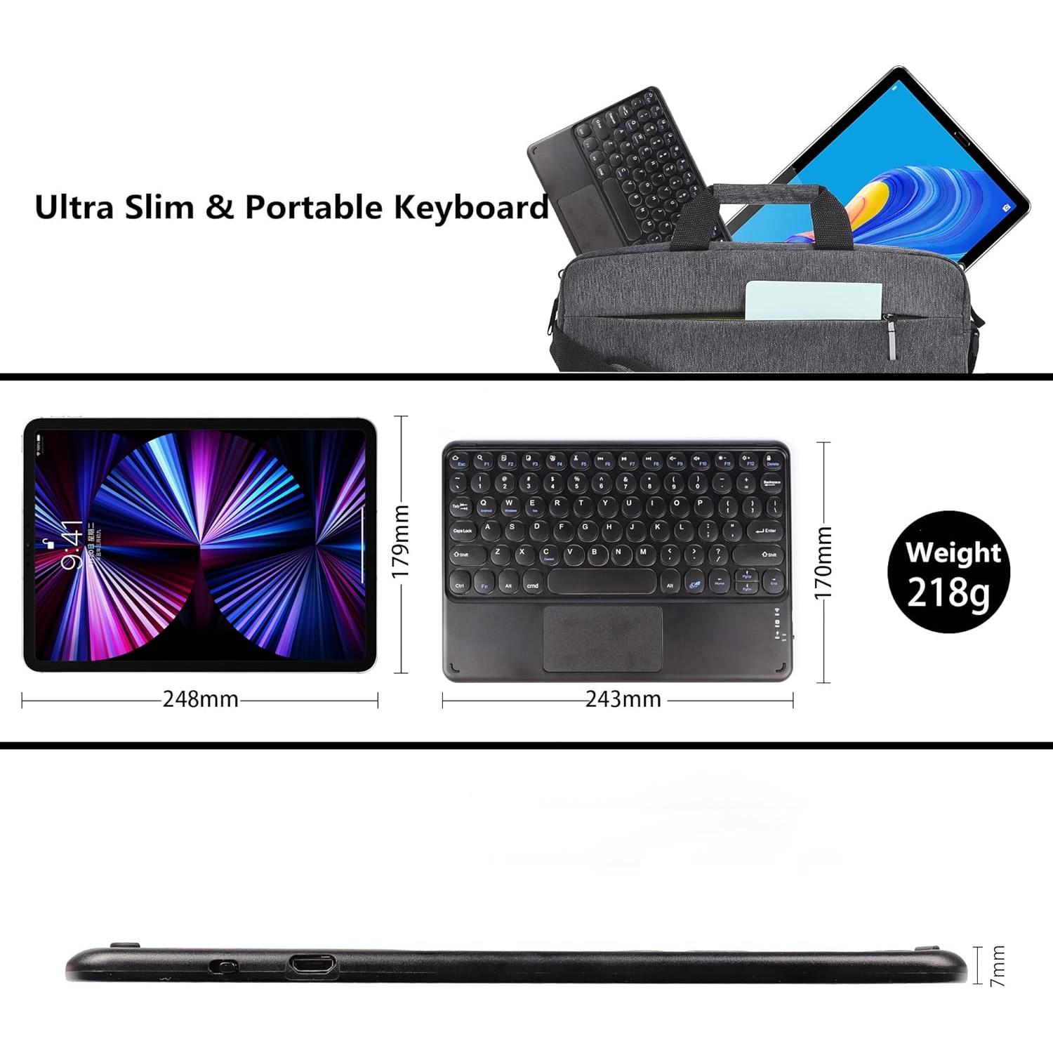 Teclado Bluetooth Inalámbrico Sunffice con Touchpad 243x170mm