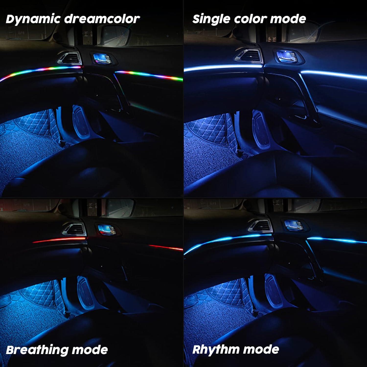 Luces LED Acrílicas RGB SAMGCHI para Carro Interior 6 en 1