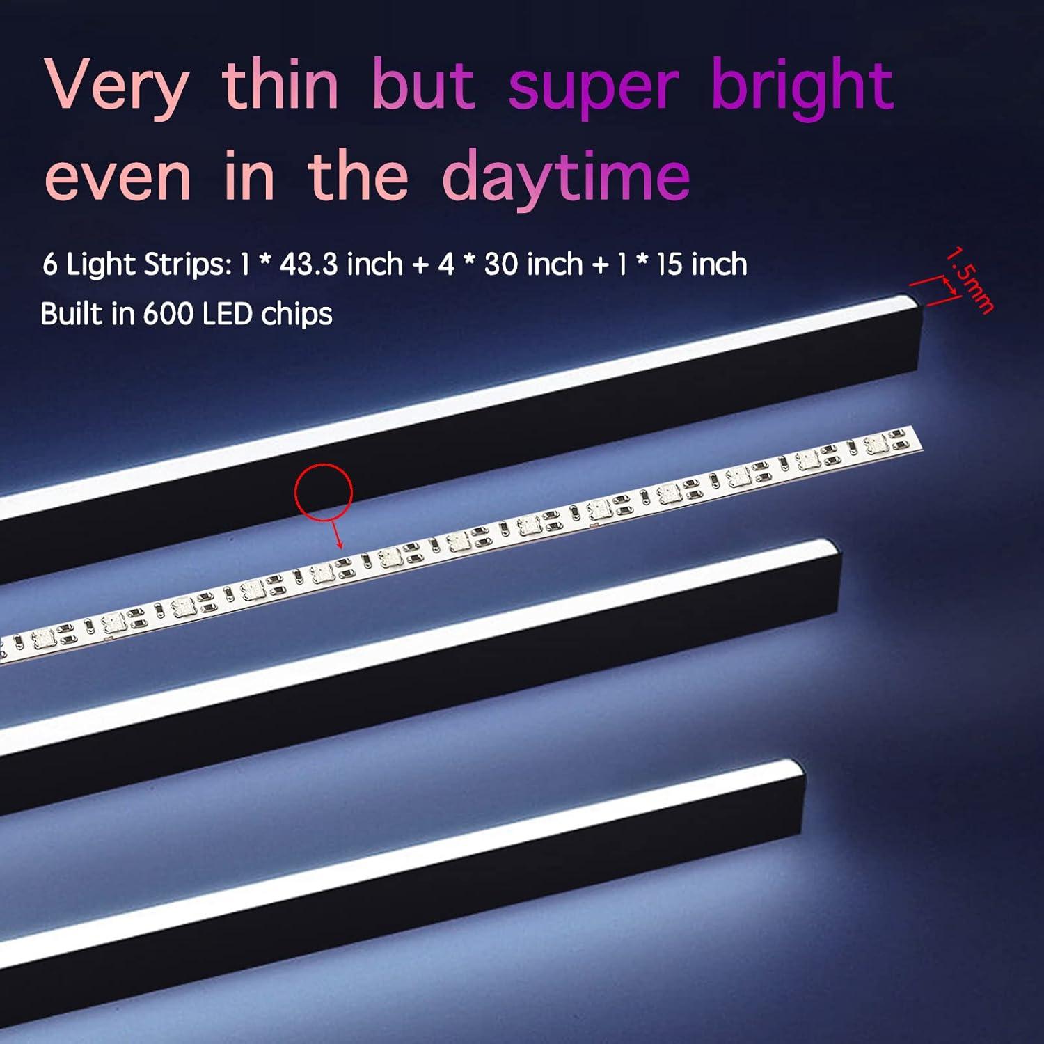 Luces LED Acrílicas RGB SAMGCHI para Carro Interior 6 en 1