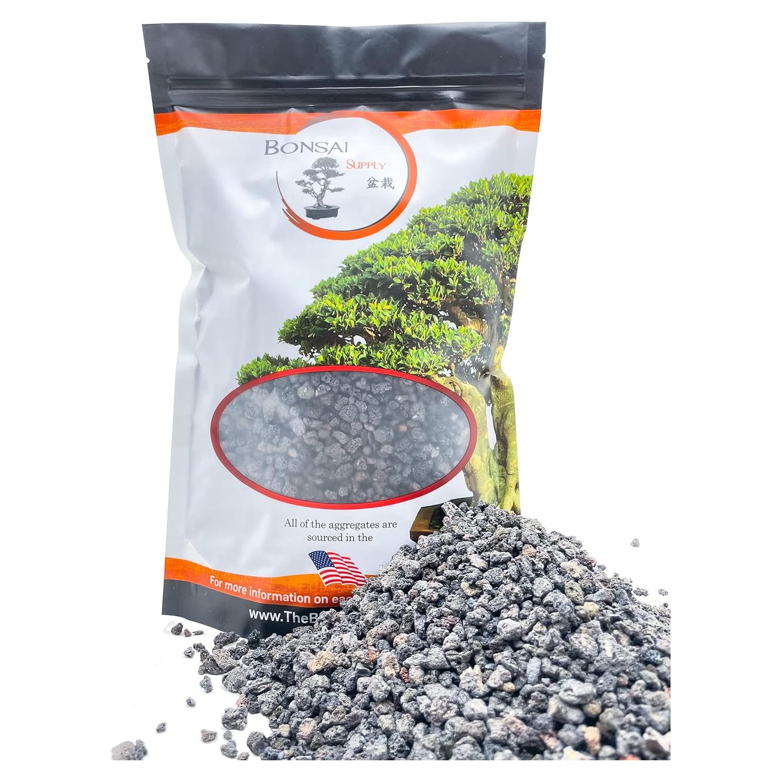 Roca de Lava Negra | The Bonsai Supply | 2 Cuartos | Drenaje Óptimo