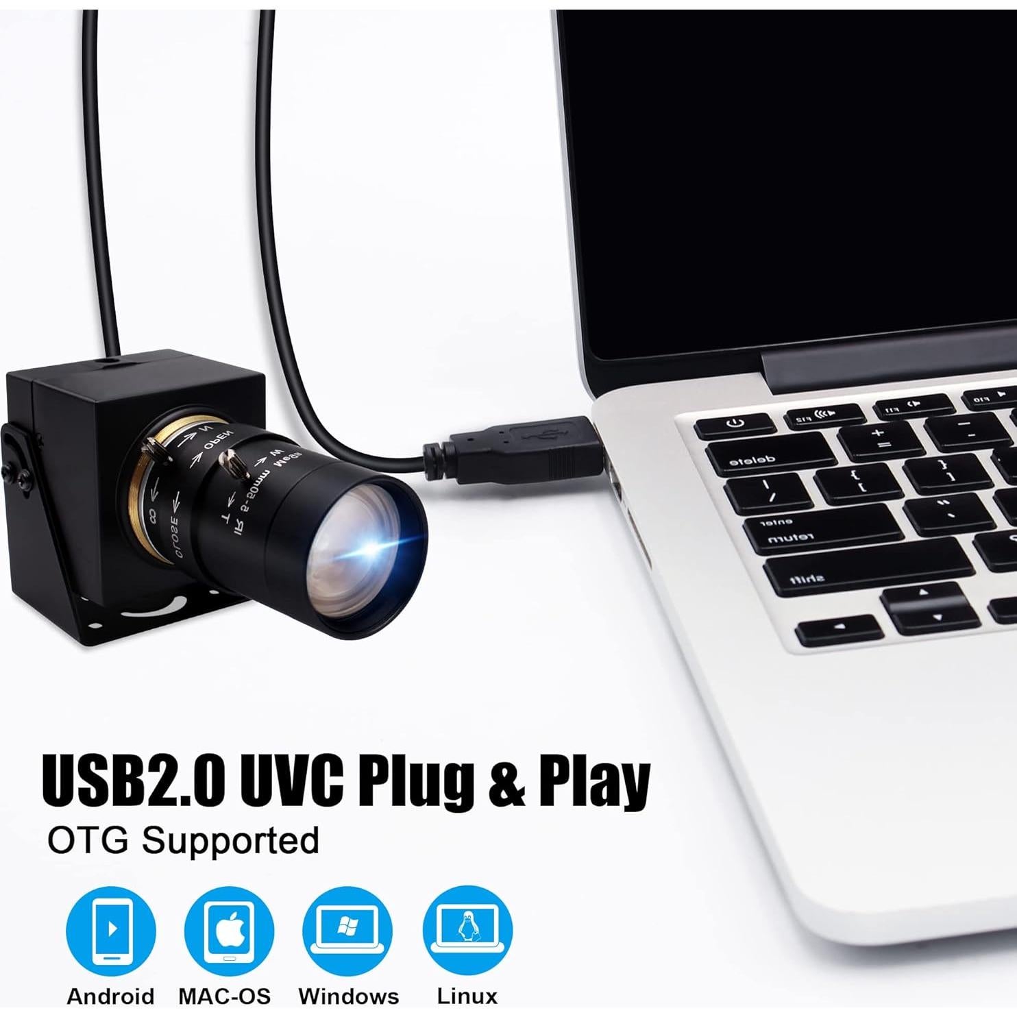 SVPRO Cámara USB 1080P con Lente 5-50mm y Zoom Manual