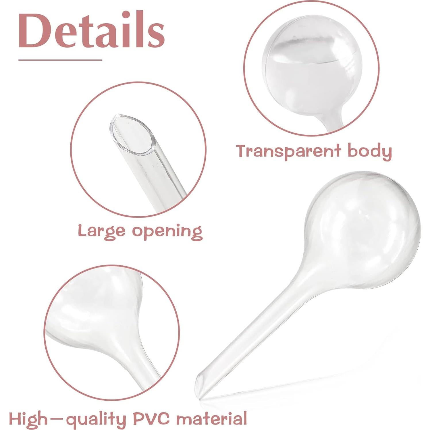 20 Esferas de Riego Automático Zddaoole 5x13.5cm PVC