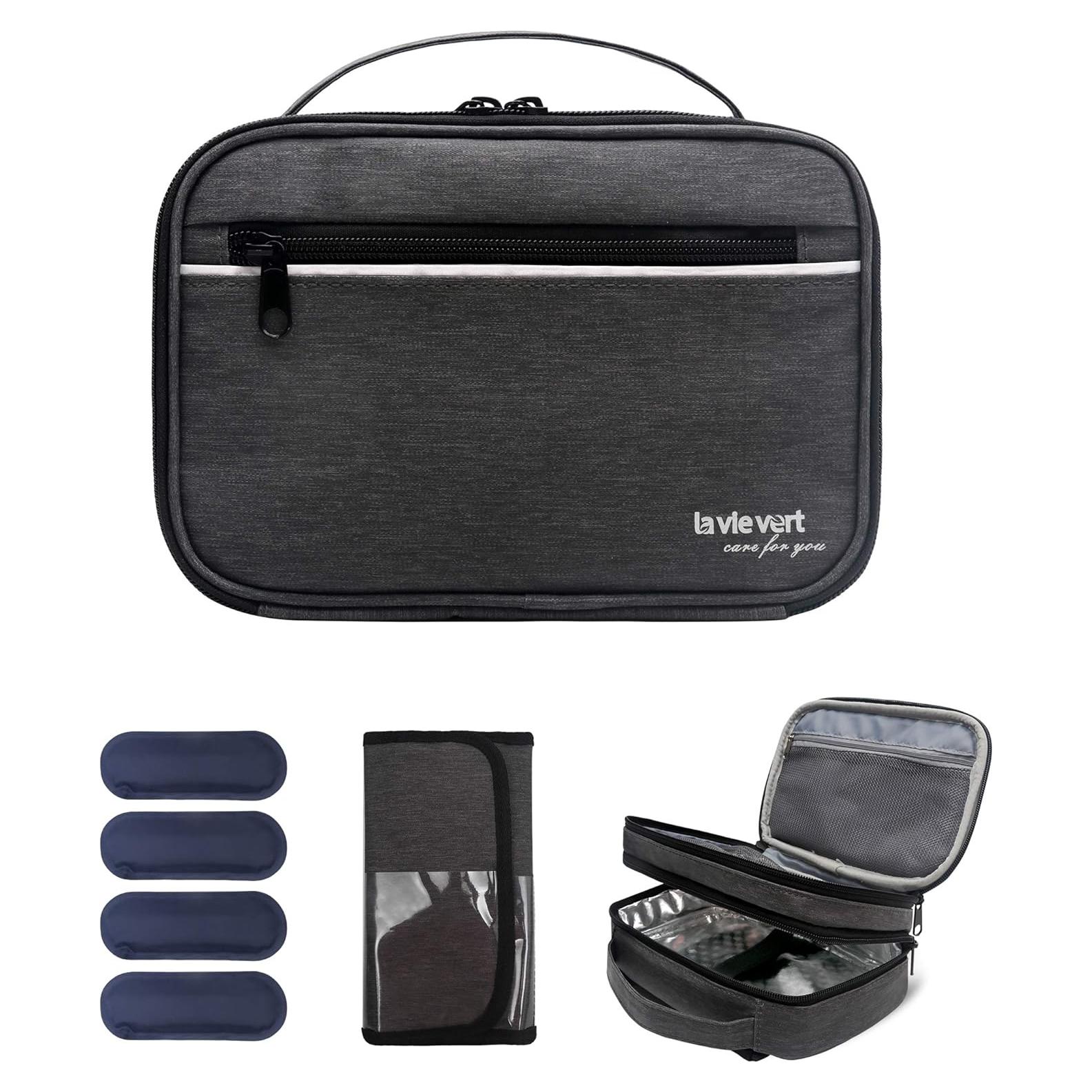 Bolsa de Viaje Lavievert para Insulina - Gris Oscuro