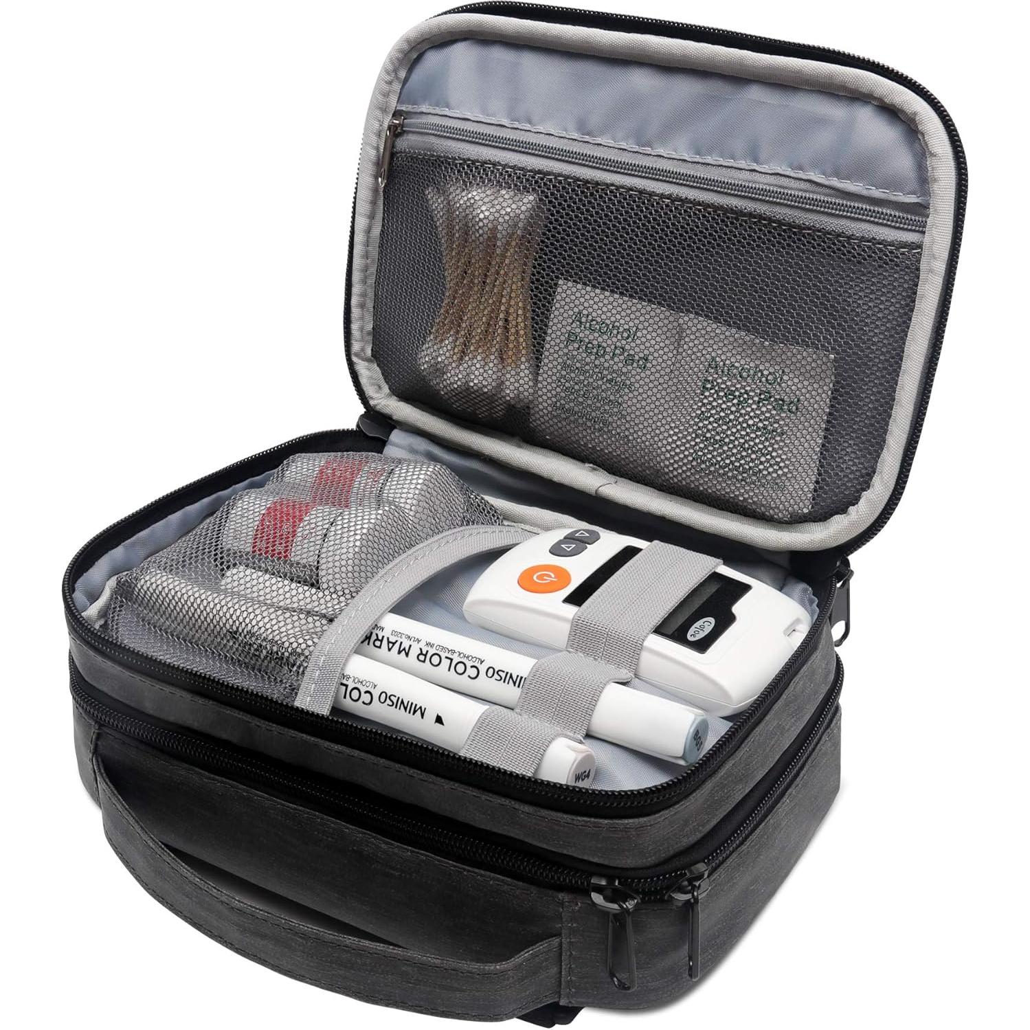 Bolsa de Viaje Lavievert para Insulina - Gris Oscuro