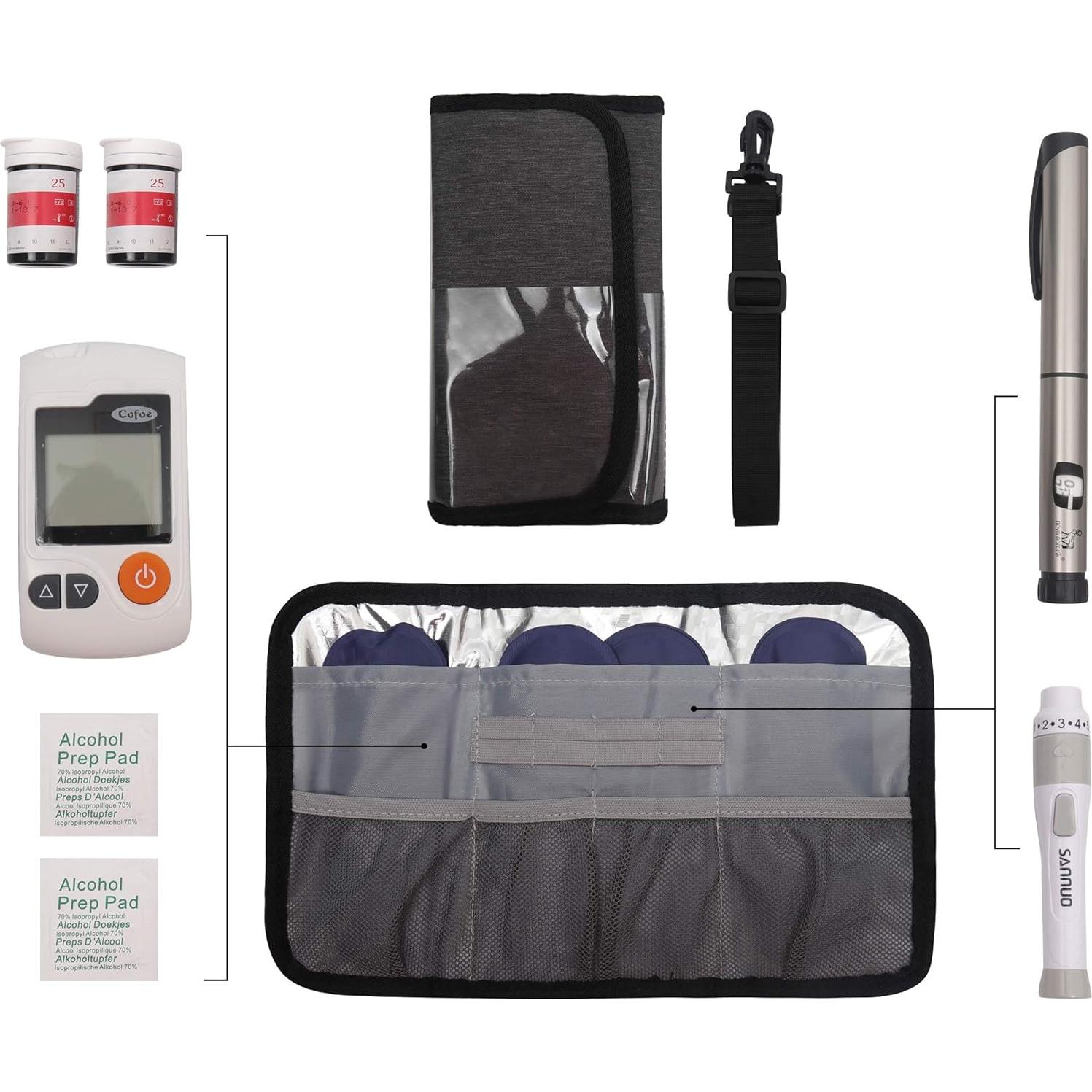 Bolsa de Viaje Lavievert para Insulina - Gris Oscuro