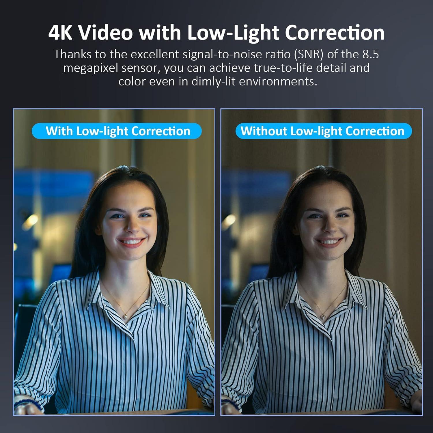 Webcam 4K NexiGo Iris con Sensor Sony, AI y Control Remoto