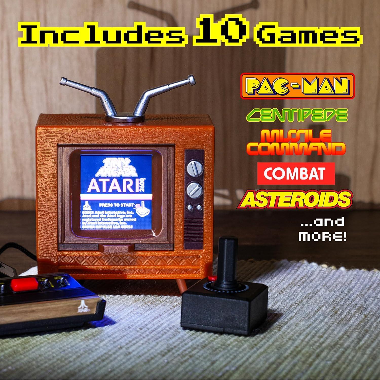 Consola Mini Tiny Arcade Atari 2600 con 10 Juegos Clásicos