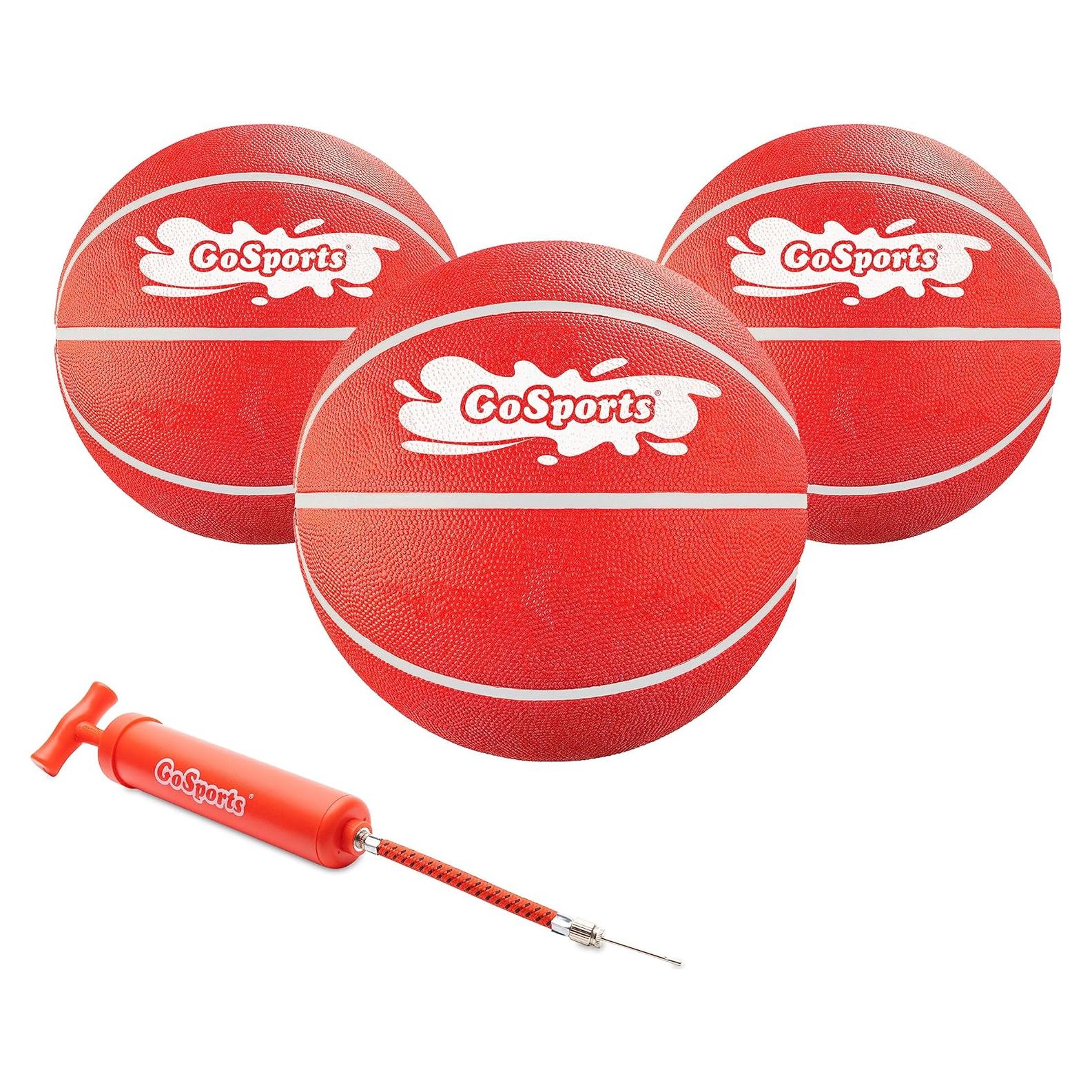 Balones de Baloncesto Acuático GoSports 3 Pack - Rojo 16,5 cm