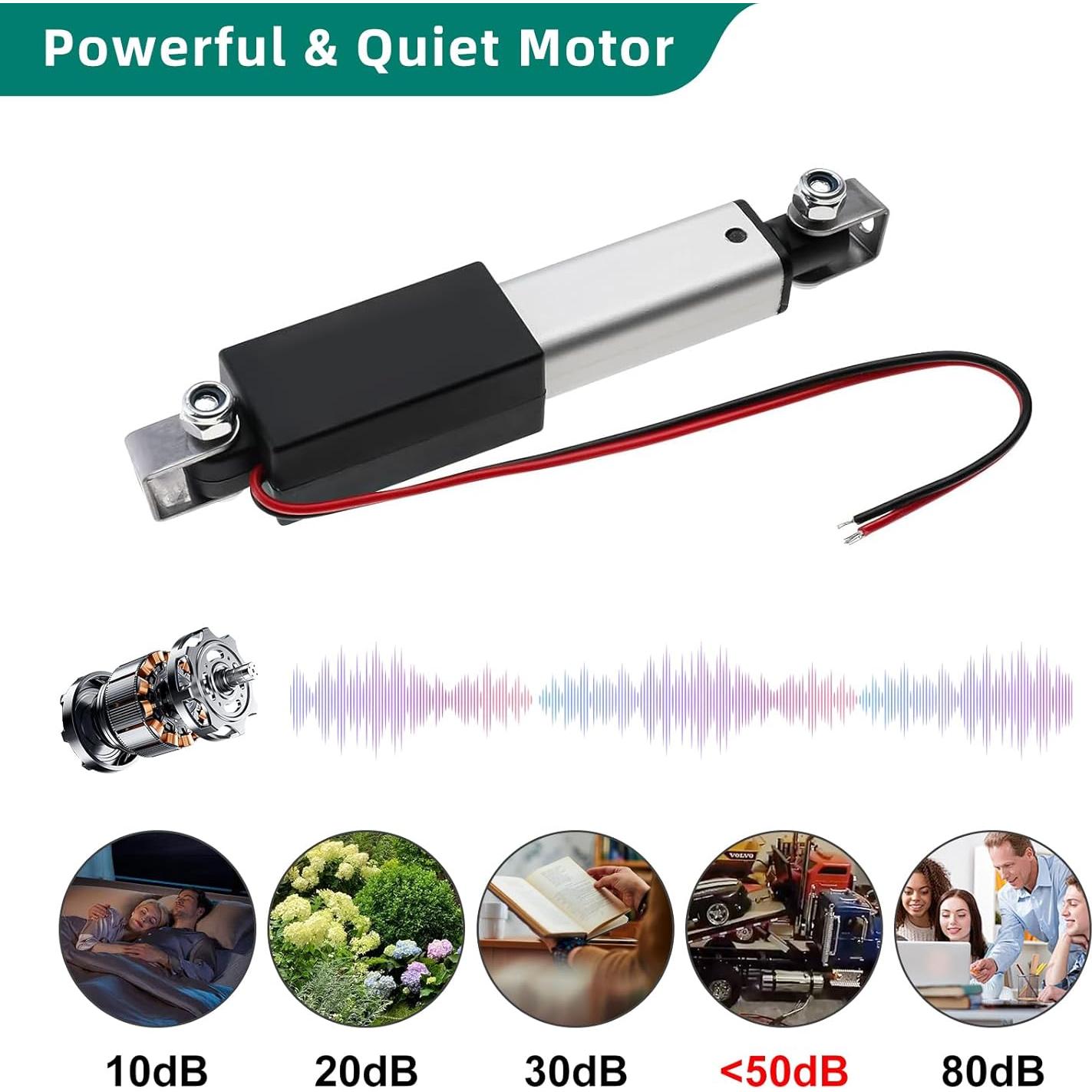 Actuador Lineal Mini RRTECHFORU 125mm 40N 12V Robótica