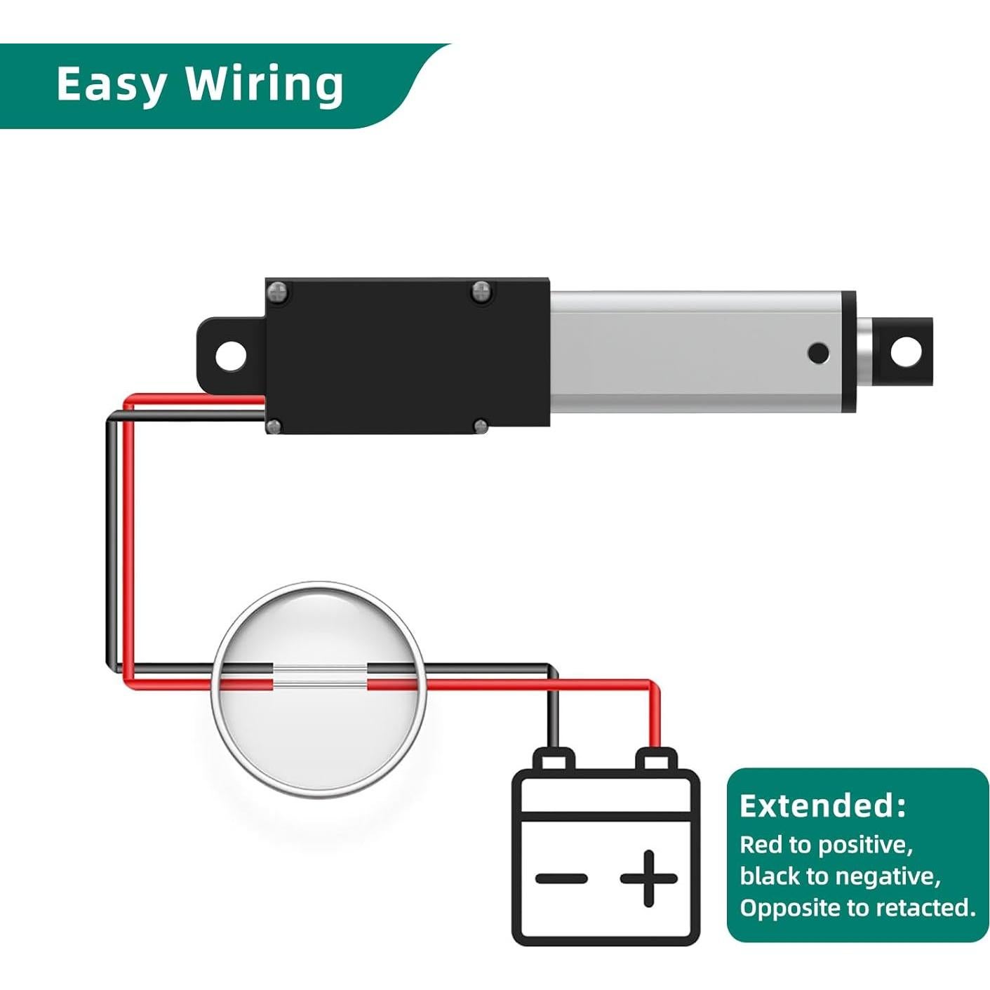 Actuador Lineal Mini RRTECHFORU 125mm 40N 12V Robótica