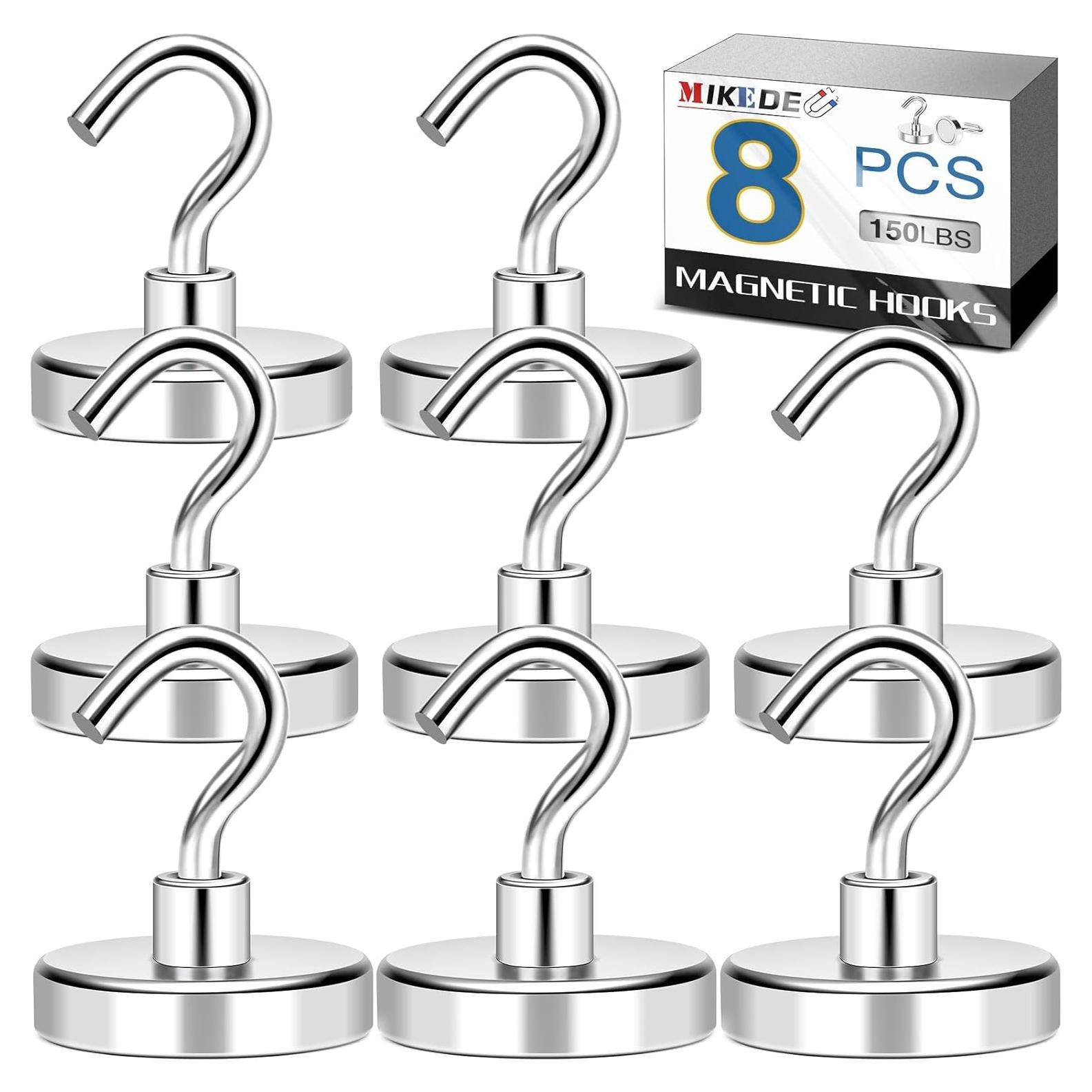 Ganchos Magnéticos MIKEDE 8 Paquete 68kg Neodimio