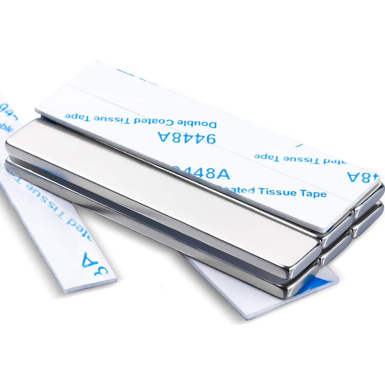 Imanes de Neodimio MikeDe 60x10x3mm 6 Piezas Adhesivos