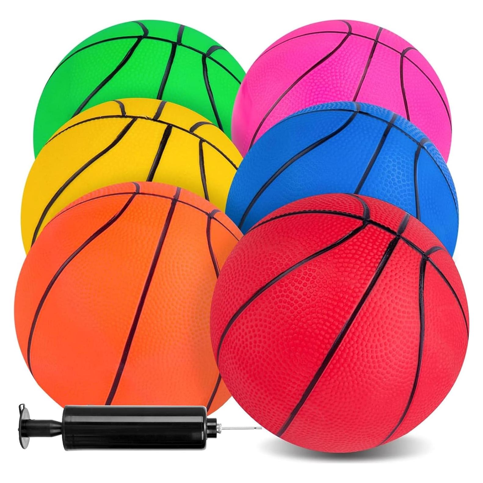 Balones de Baloncesto Mini 3 Nutrias 6 Piezas 19 cm