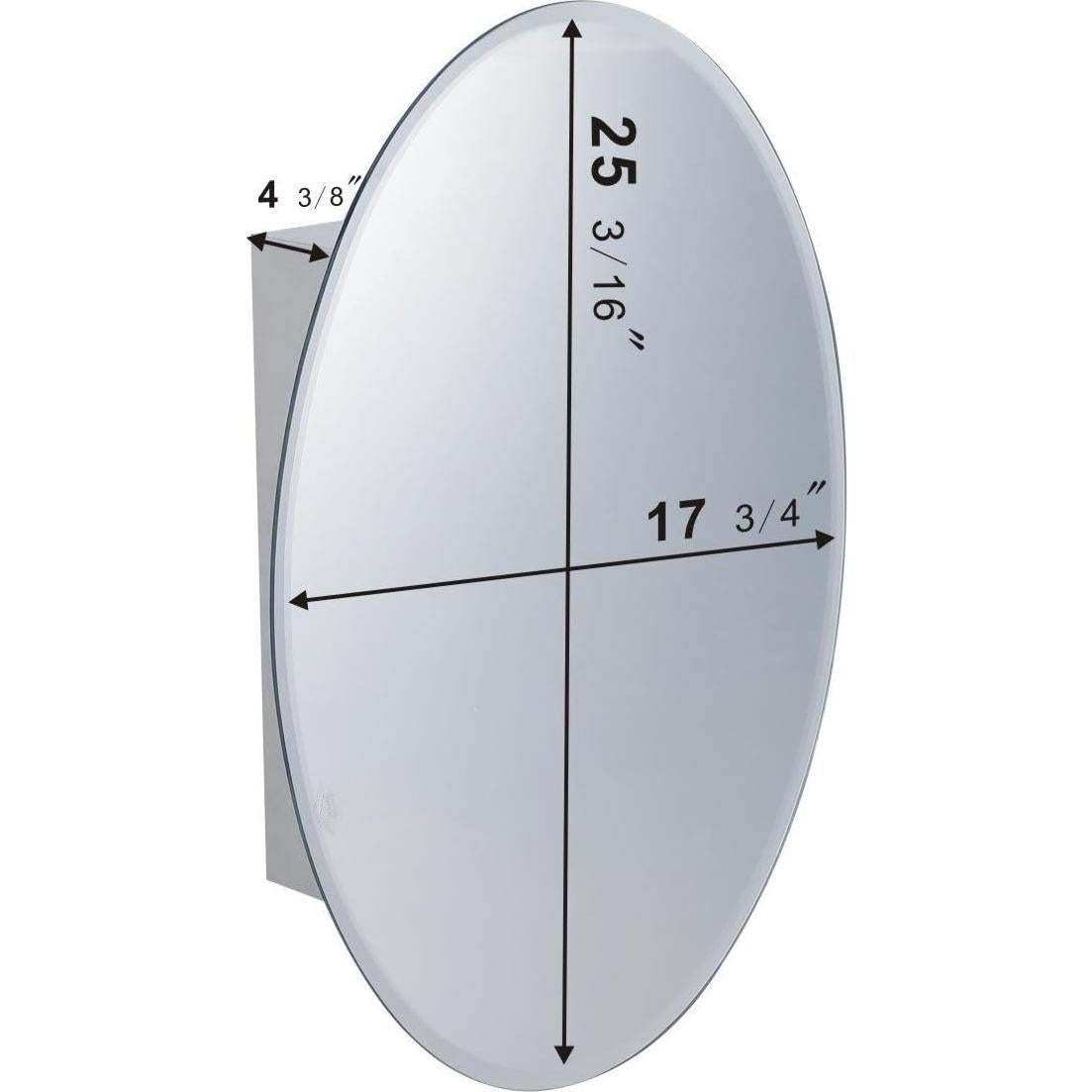Armario de Medicina Ovalado Renovators Supply 66x46cm Espejo