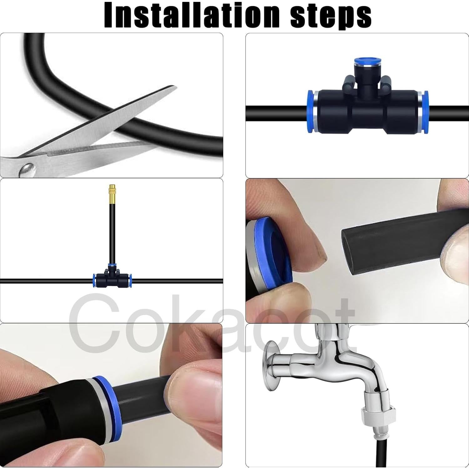 Sistema de riego por goteo Cokacot 15m ajustable 360°