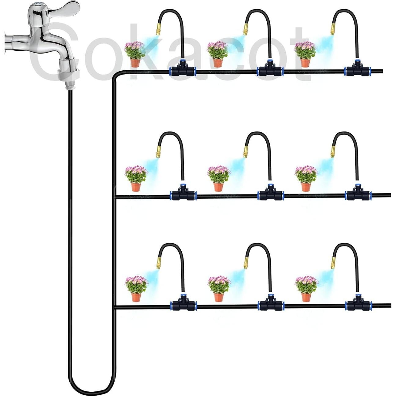 Sistema de riego por goteo Cokacot 15m ajustable 360°