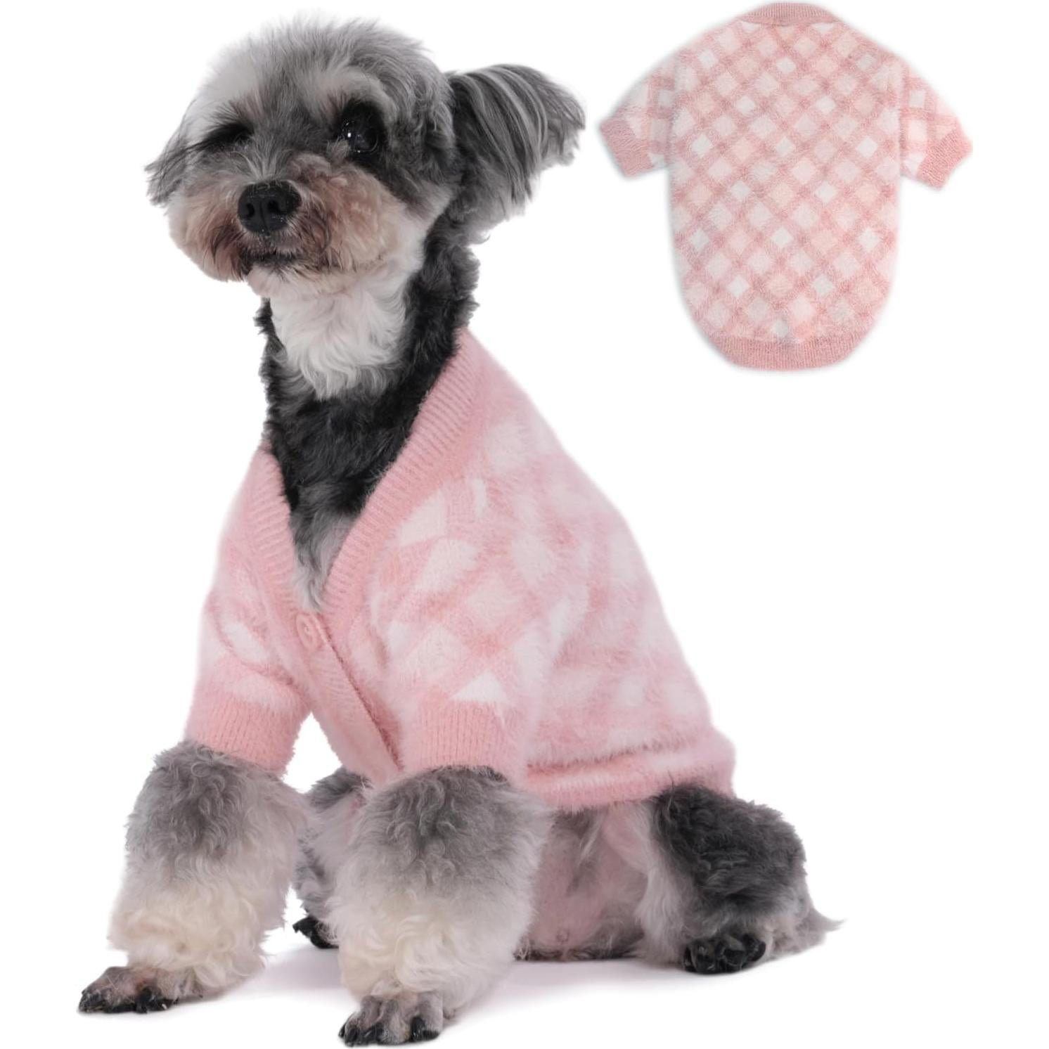 Suéter para Perro MOIRIG Rosa Pequeño 2 Piezas Suave