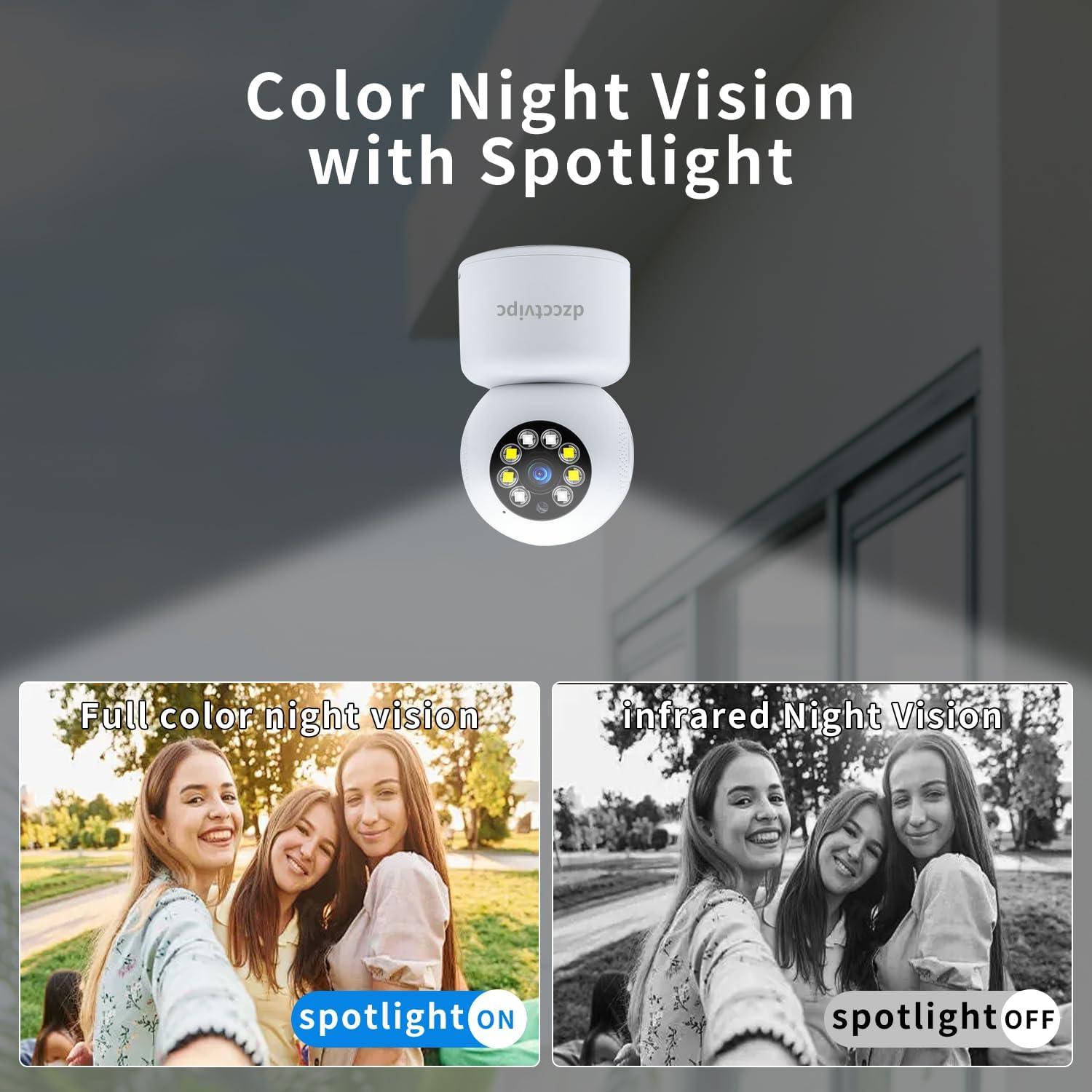 Cámara IP WiFi 4MP Dzcctvipc con Visión Nocturna 15m