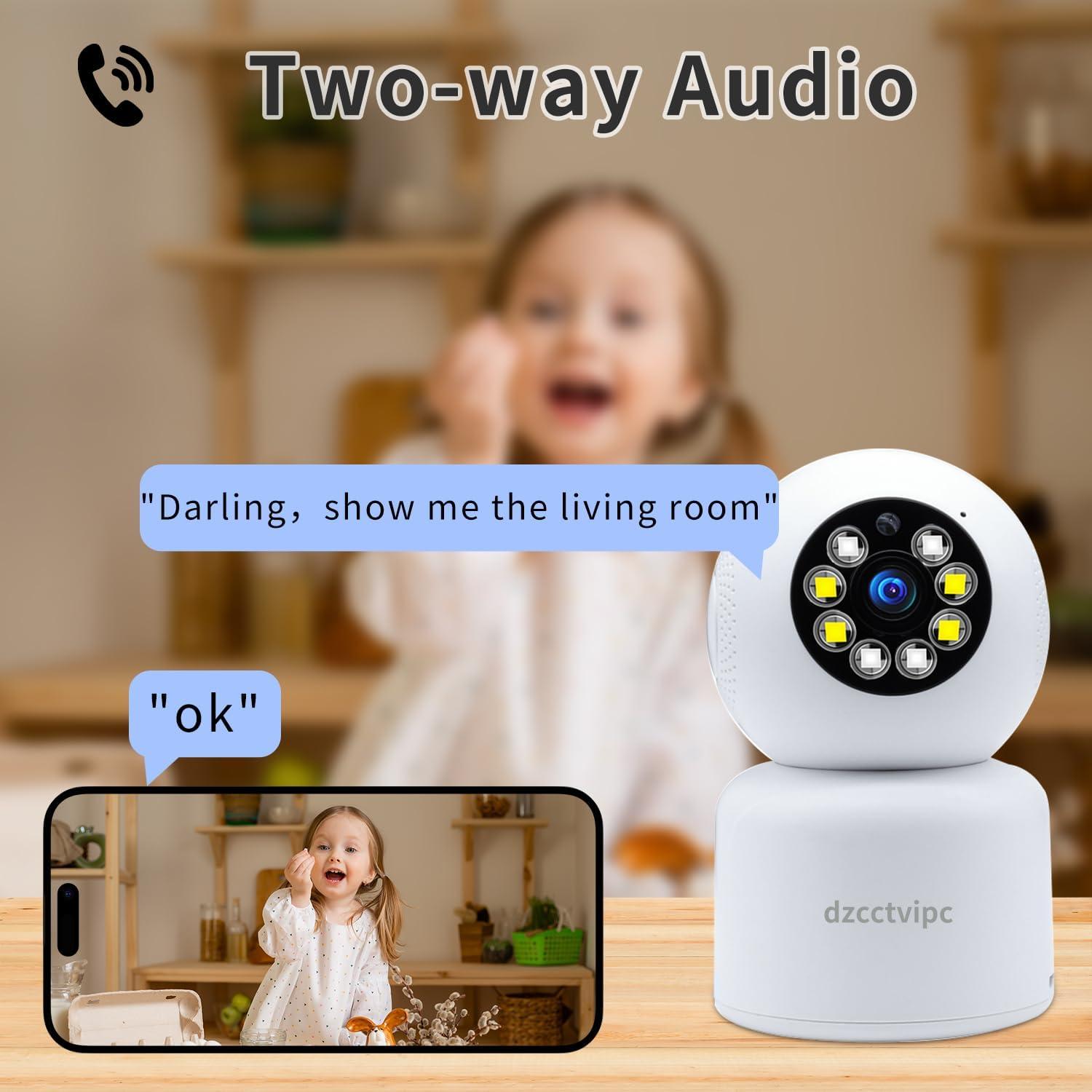 Cámara IP WiFi 4MP Dzcctvipc con Visión Nocturna 15m