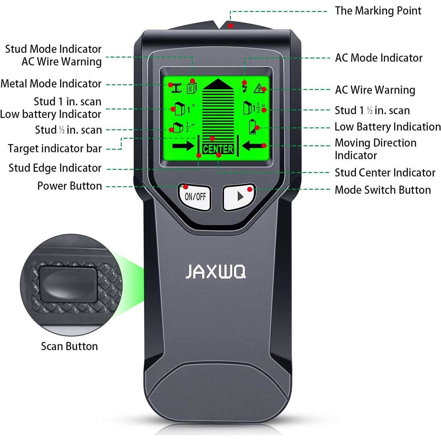 Buscador de Estudio JAXWQ TH410 5 en 1 con Pantalla LCD