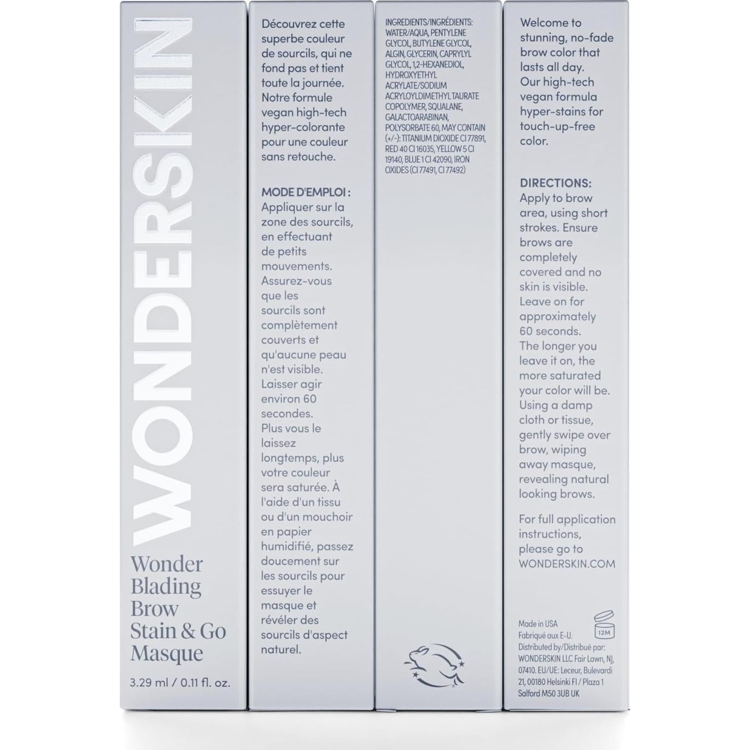 Tinte de Cejas Wonderskin - Rubios, Larga Duración y Resistente