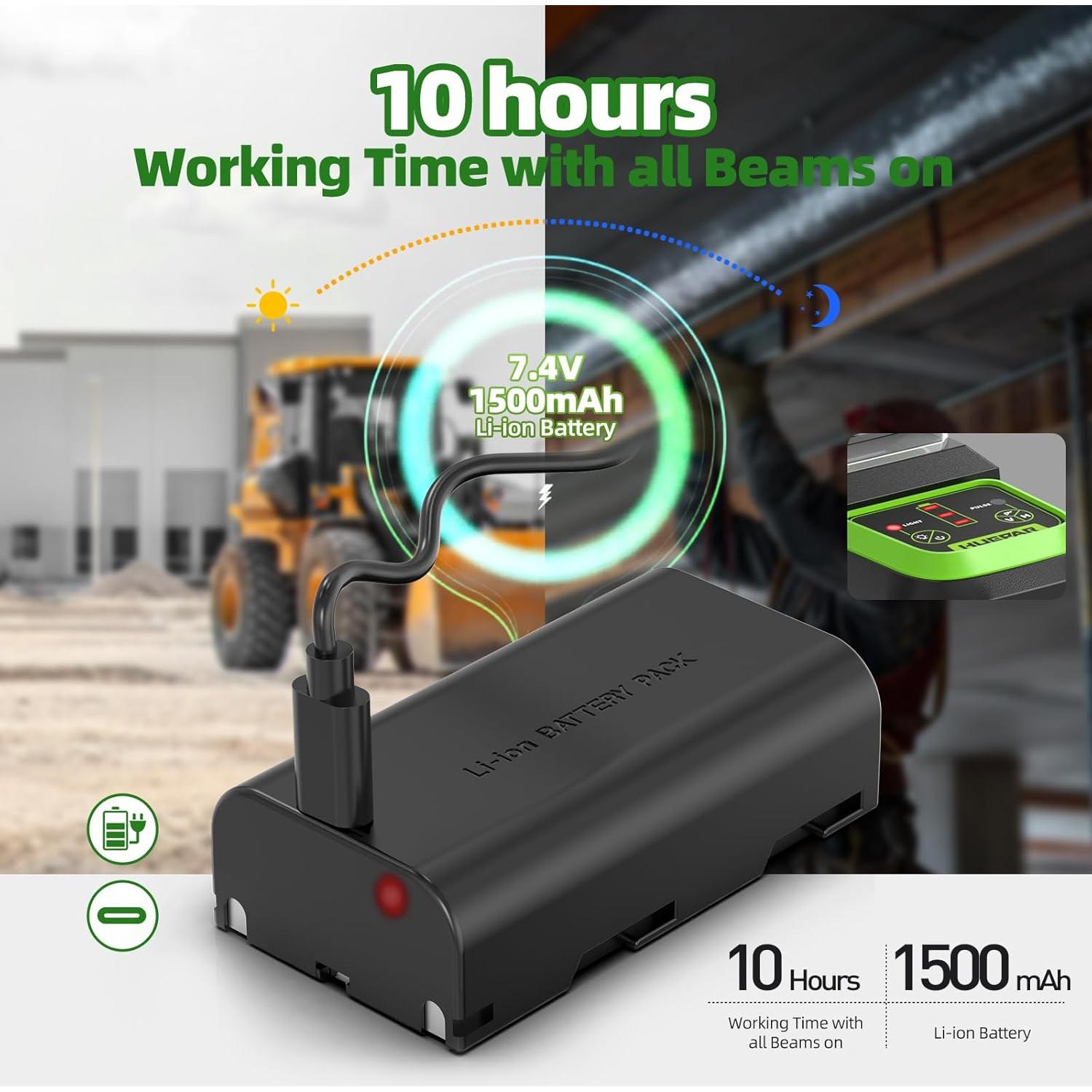 Nivel láser verde Huepar 7211CG autocompensado 360°