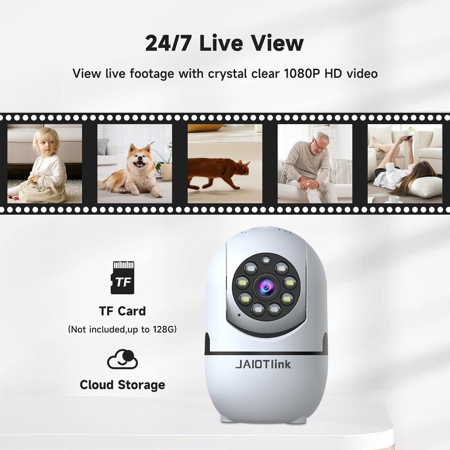 Cámara de Seguridad Inalámbrica JAIOTlink 1080P con Visión Nocturna