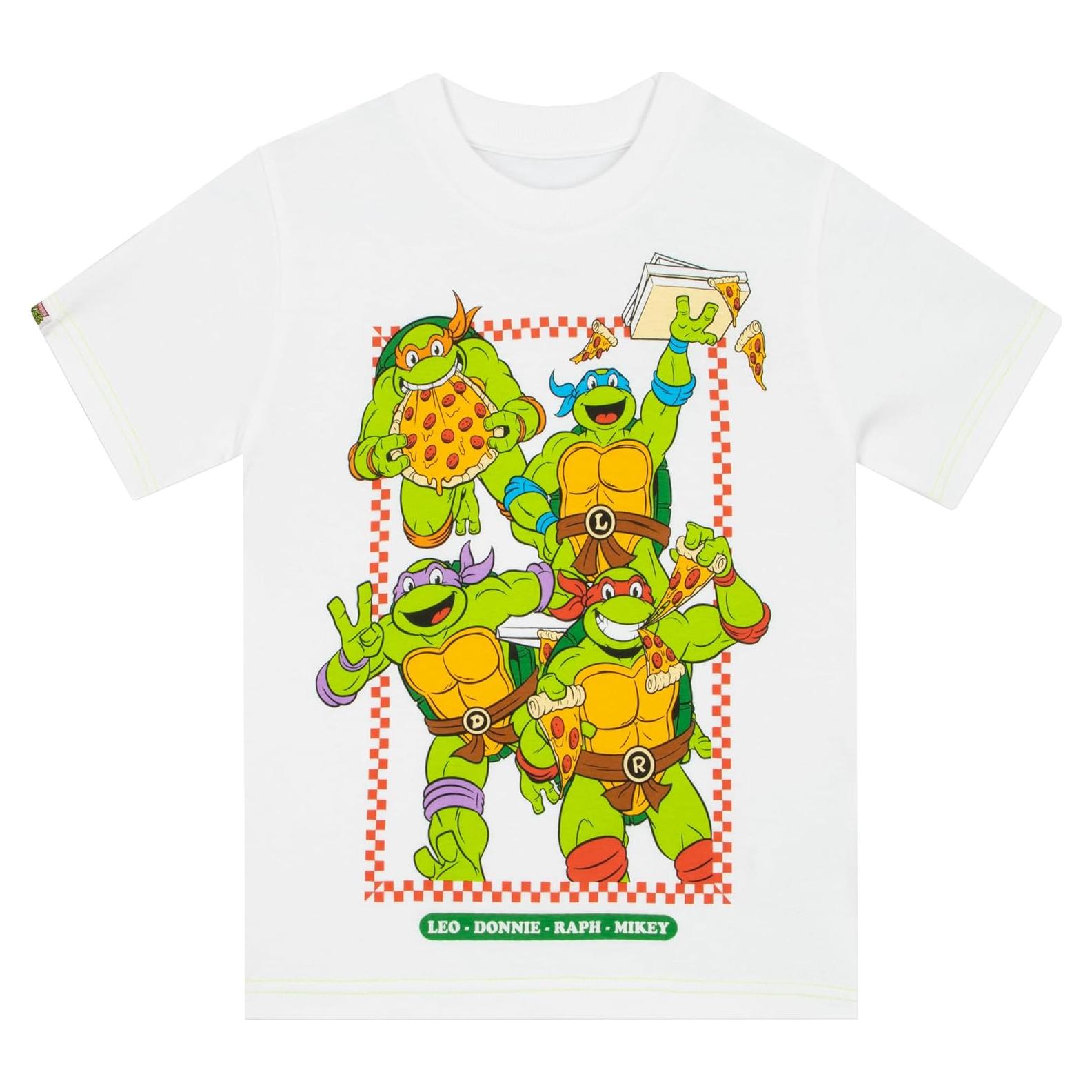 Camiseta para Niños TMNT Tortugas Ninja Blanca 8 años
