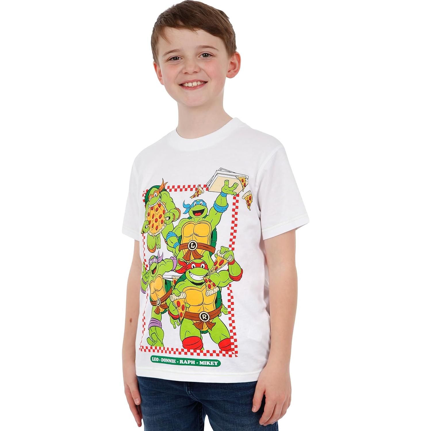 Camiseta para Niños TMNT Tortugas Ninja Blanca 8 años