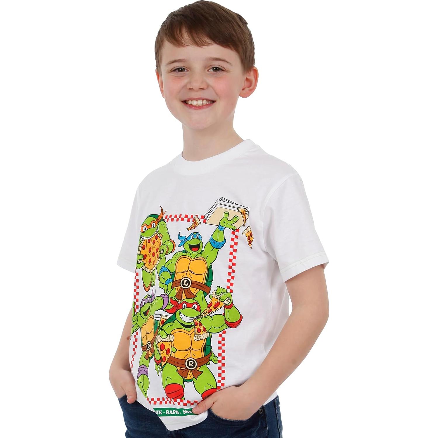 Camiseta para Niños TMNT Tortugas Ninja Blanca 8 años