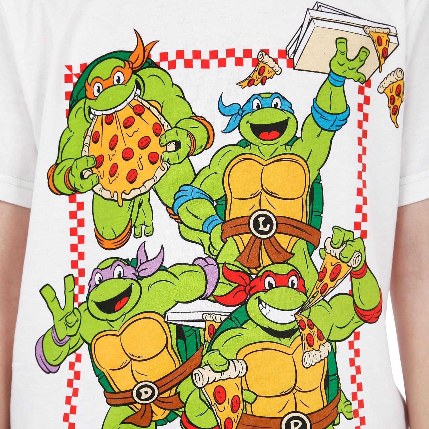 Camiseta para Niños TMNT Tortugas Ninja Blanca 8 años