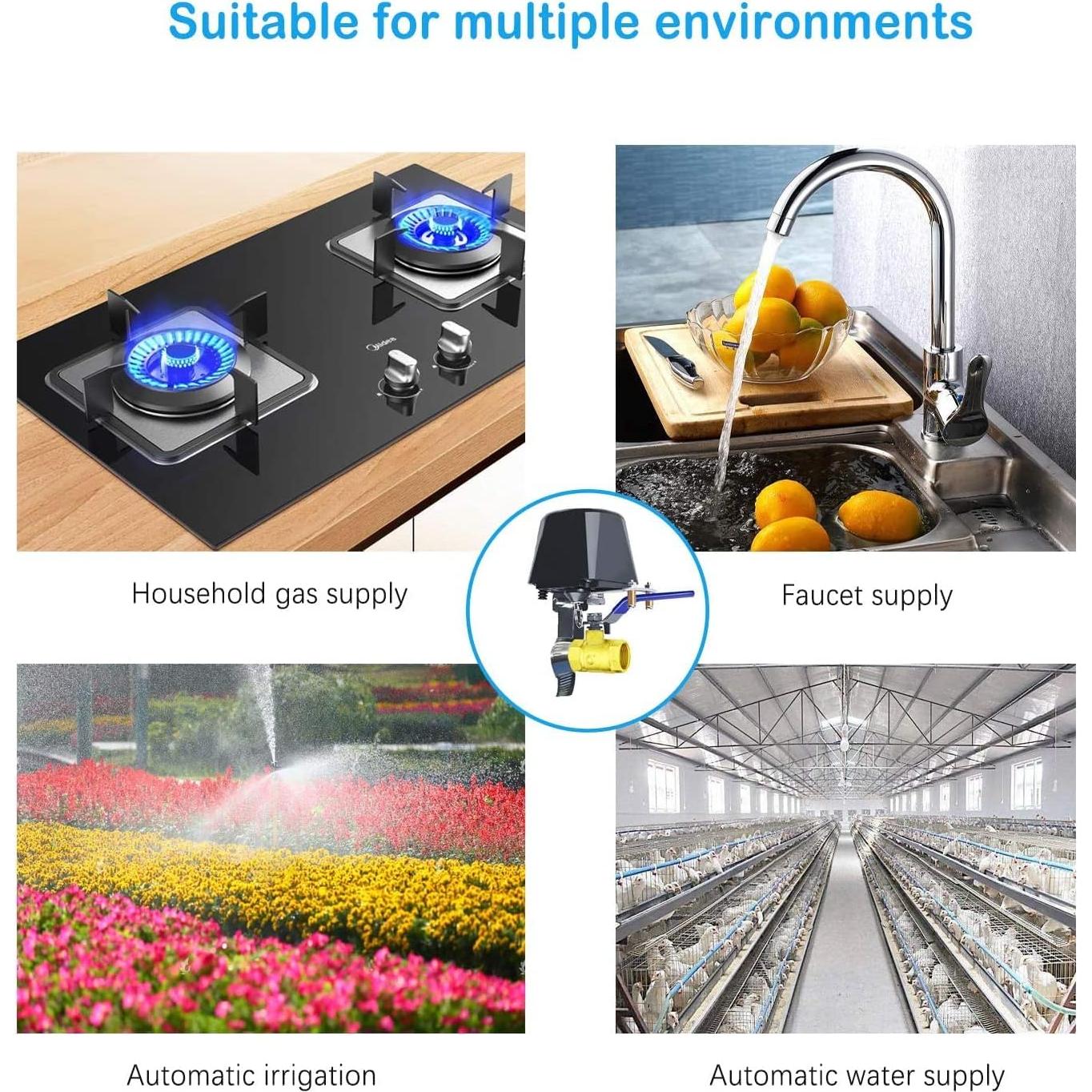 Válvula de Agua WiFi UseeLink, Control Remoto APP, 0.53 kg