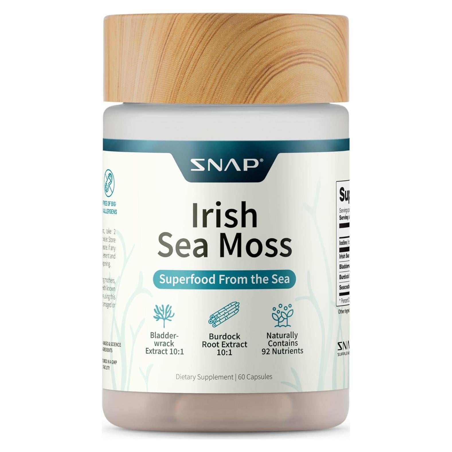 Cápsulas de Musgo Marino Snap Supplements 60 Cápsulas