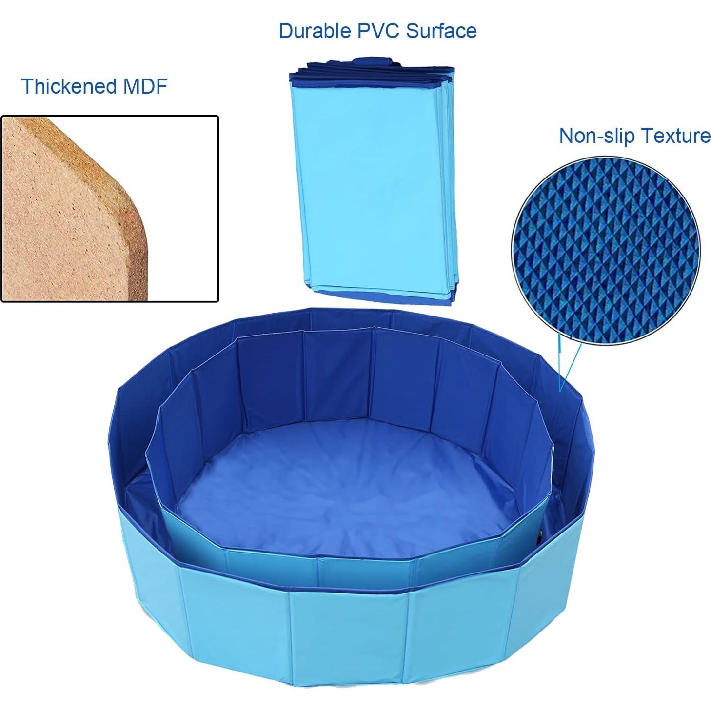 Piscina Plegable ITidyHome para Mascotas y Niños 81x20 cm Azul