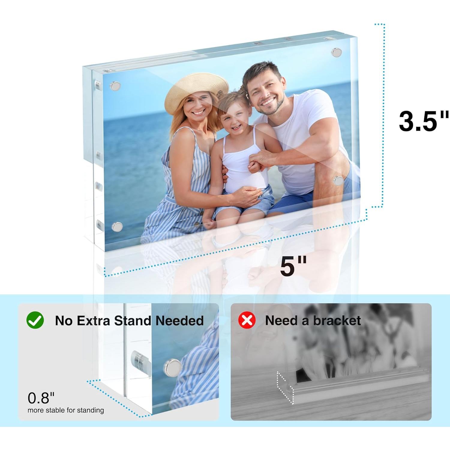 Marco de Foto Magnético Acrílico HOUSE DAY 3.5x5" Transparente