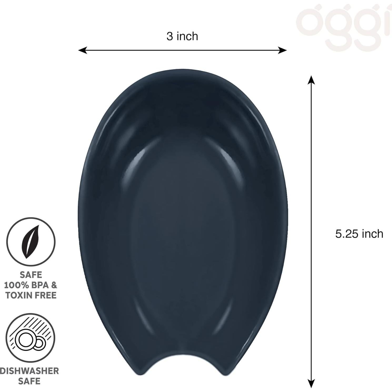 Soporte de Cuchara OGGI Spooner Cerámica Azul 13.3x8.9cm