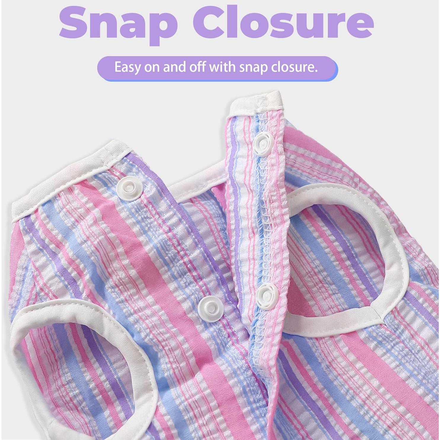 Paquete de 2 Vestidos para Perros SIMCAPY Rosa Púrpura XX-Pequeño