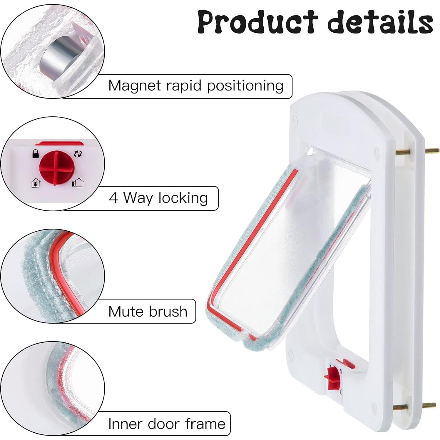 Puerta para Mascotas Saintrygo 20x21 cm con Cerradura 4 Vías