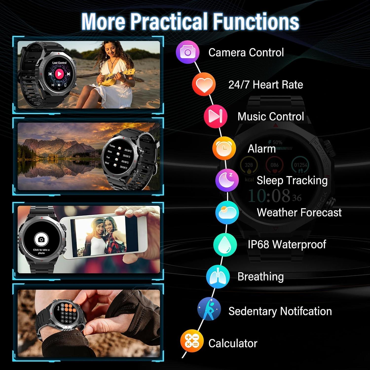 Reloj Inteligente Militar S10 con Llamadas y 110 Modos