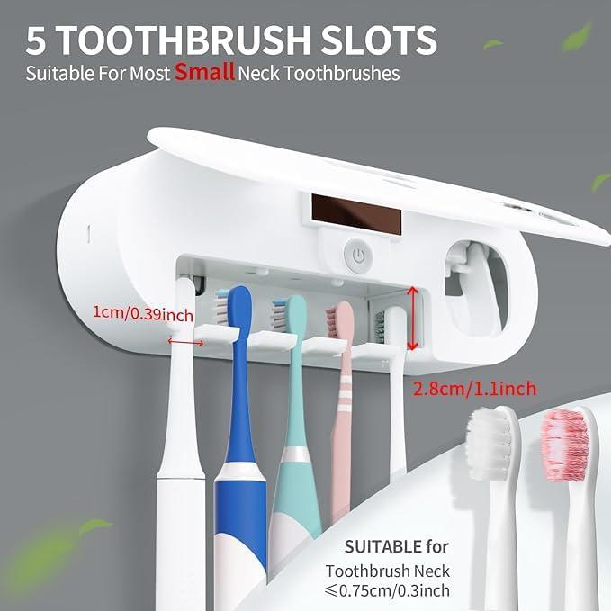 Soporte para Cepillos de Dientes OVAS HOO Blanco con Dispensador