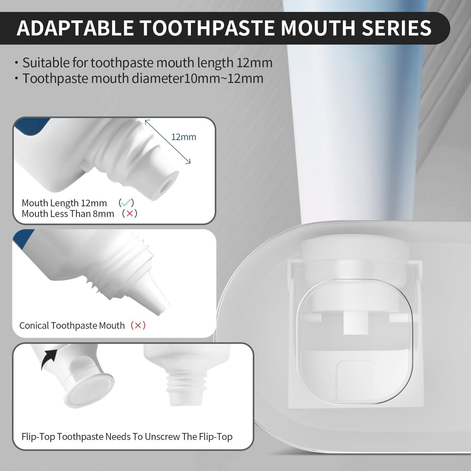 Soporte para Cepillos de Dientes OVAS HOO Blanco con Dispensador