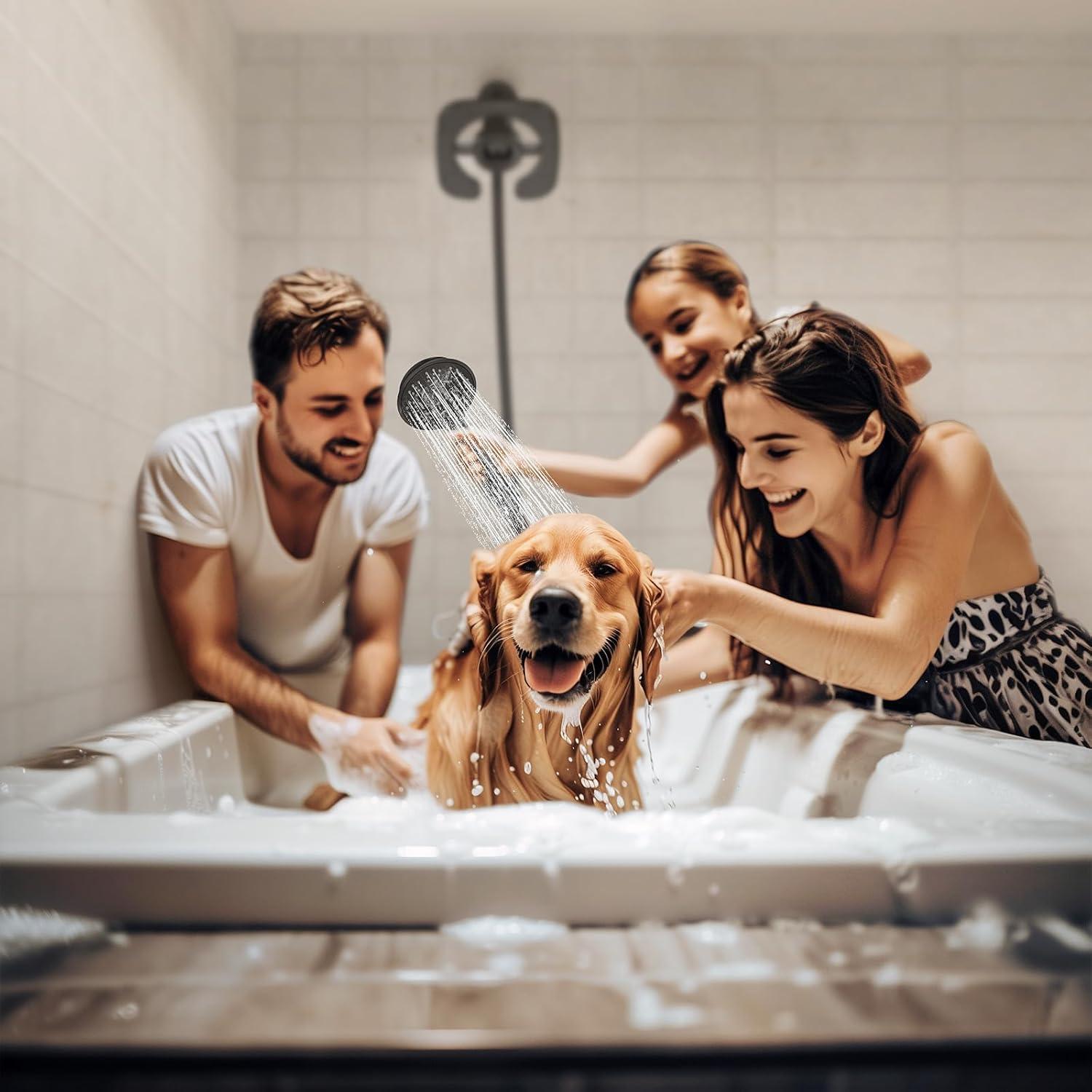 Cabezal de Ducha de Alta Presión YASFEL 2 en 1 Negro 7.2"