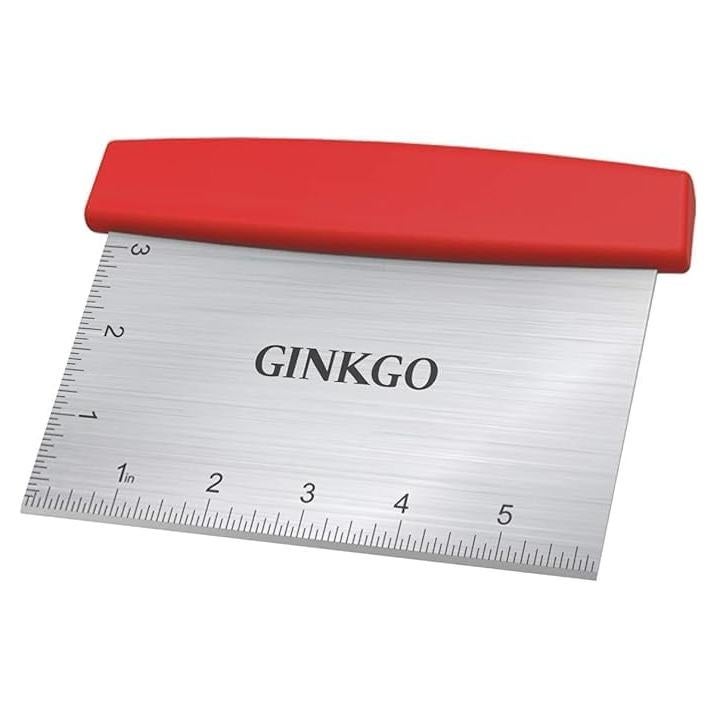 Raspador de Masa GINKGO de Acero Inoxidable Rojo 16.76cm