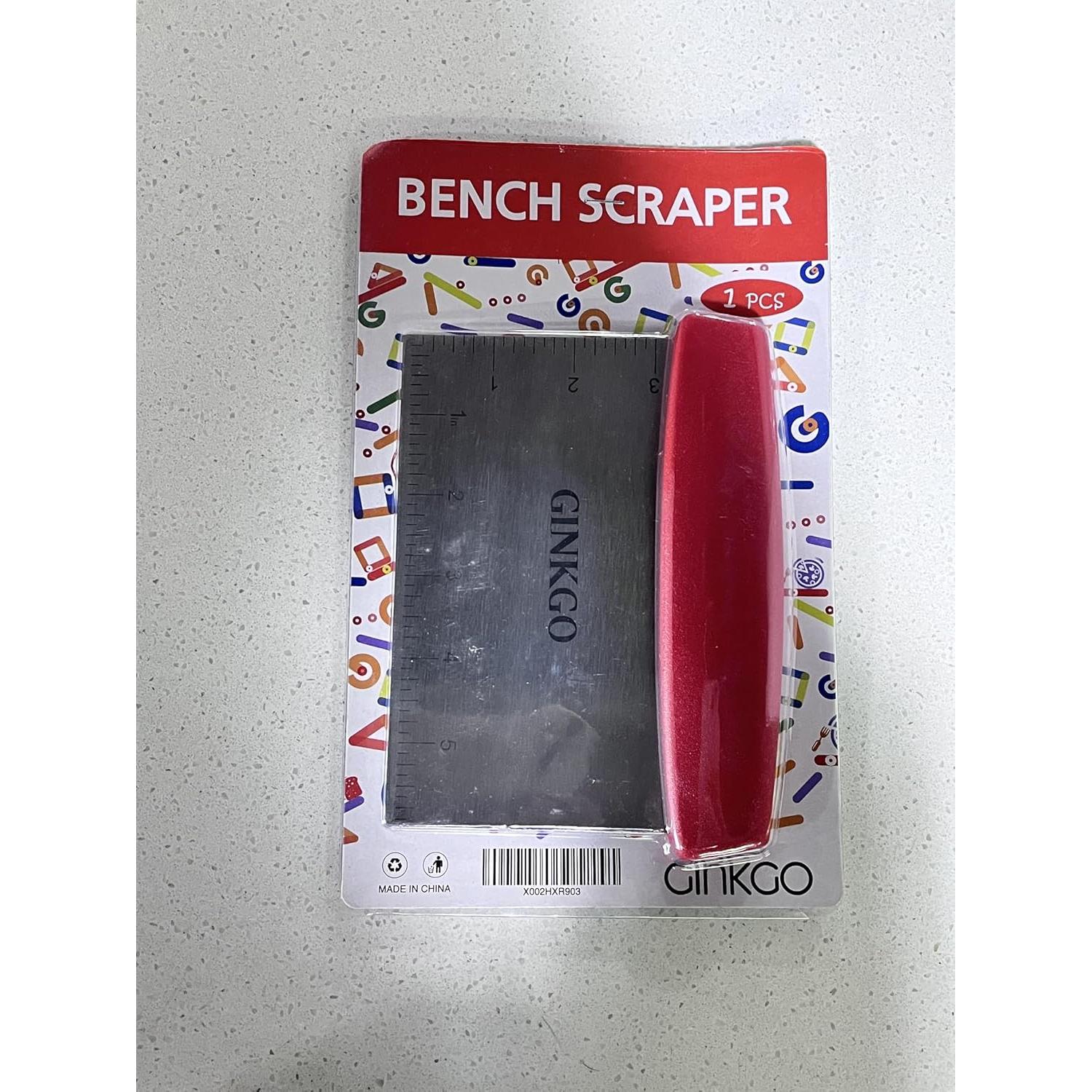 Raspador de Masa GINKGO de Acero Inoxidable Rojo 16.76cm