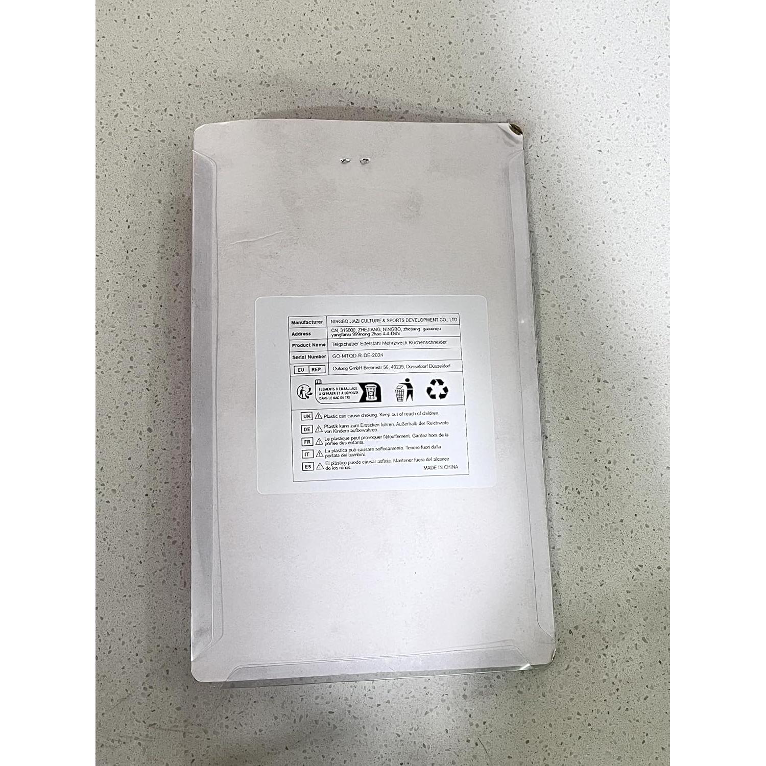 Raspador de Masa GINKGO de Acero Inoxidable Rojo 16.76cm