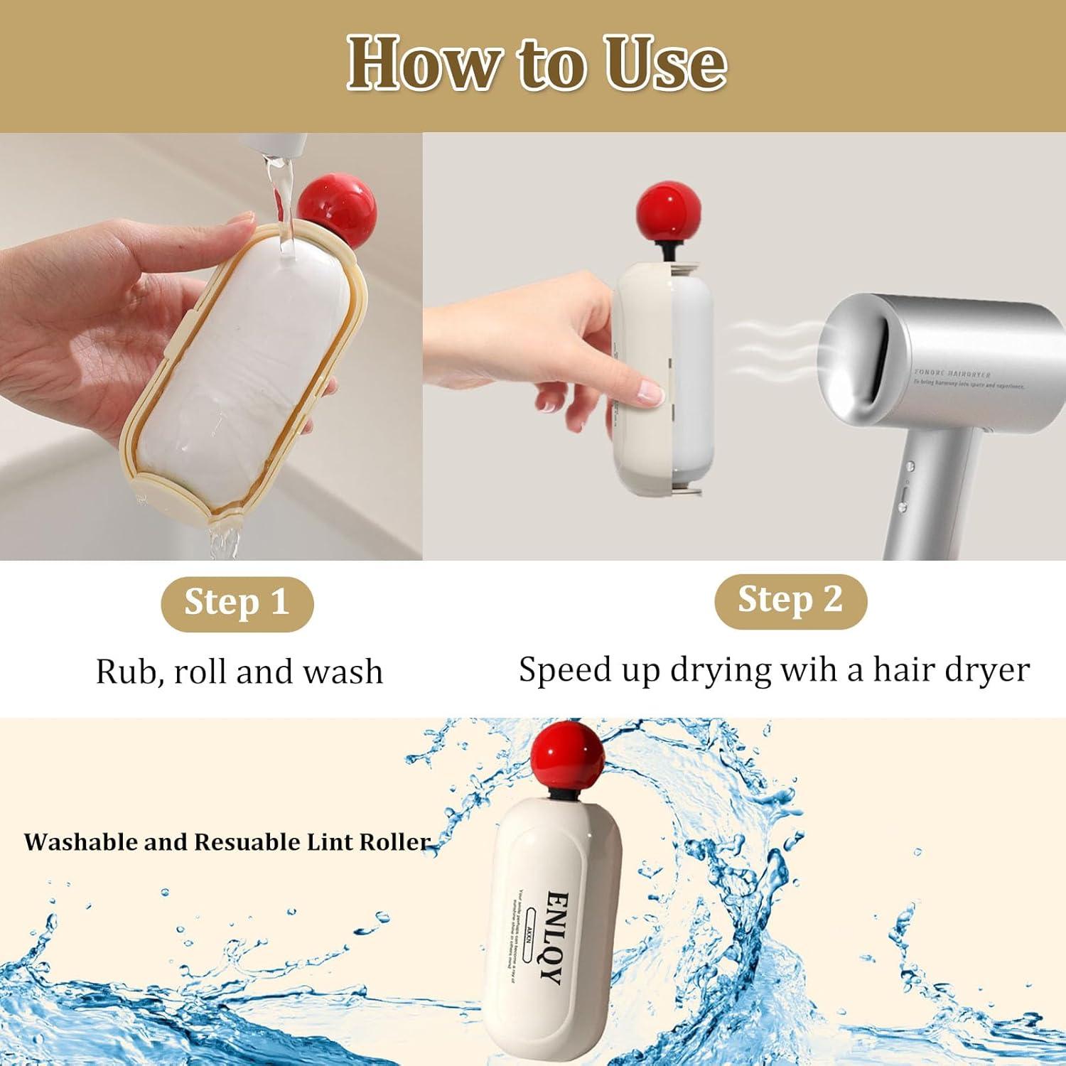 Rodillo Quitapelusas Xuoent Lavable 2-en-1 para Mascotas